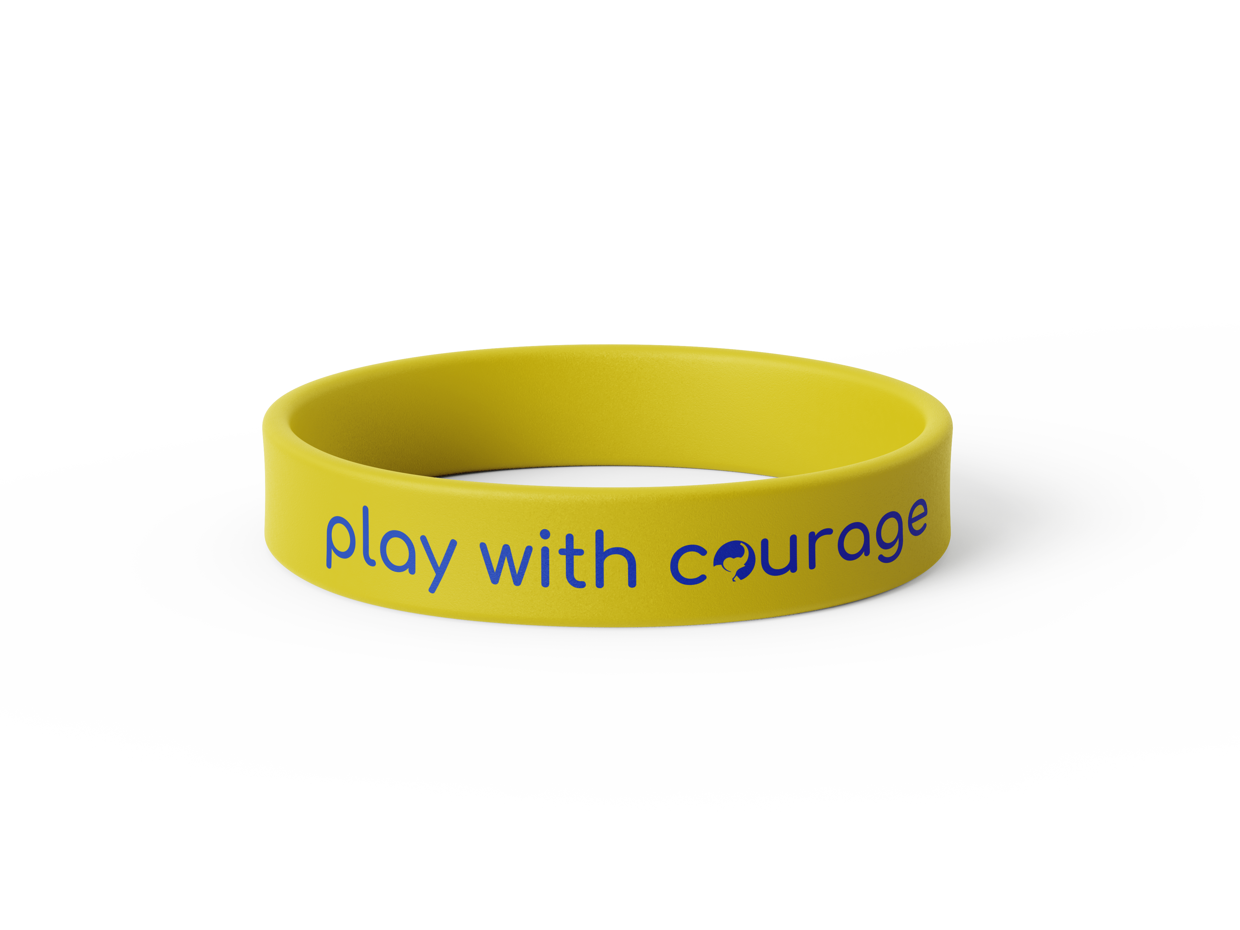 BTD Play With Courage Silicone Wristband - Yellow