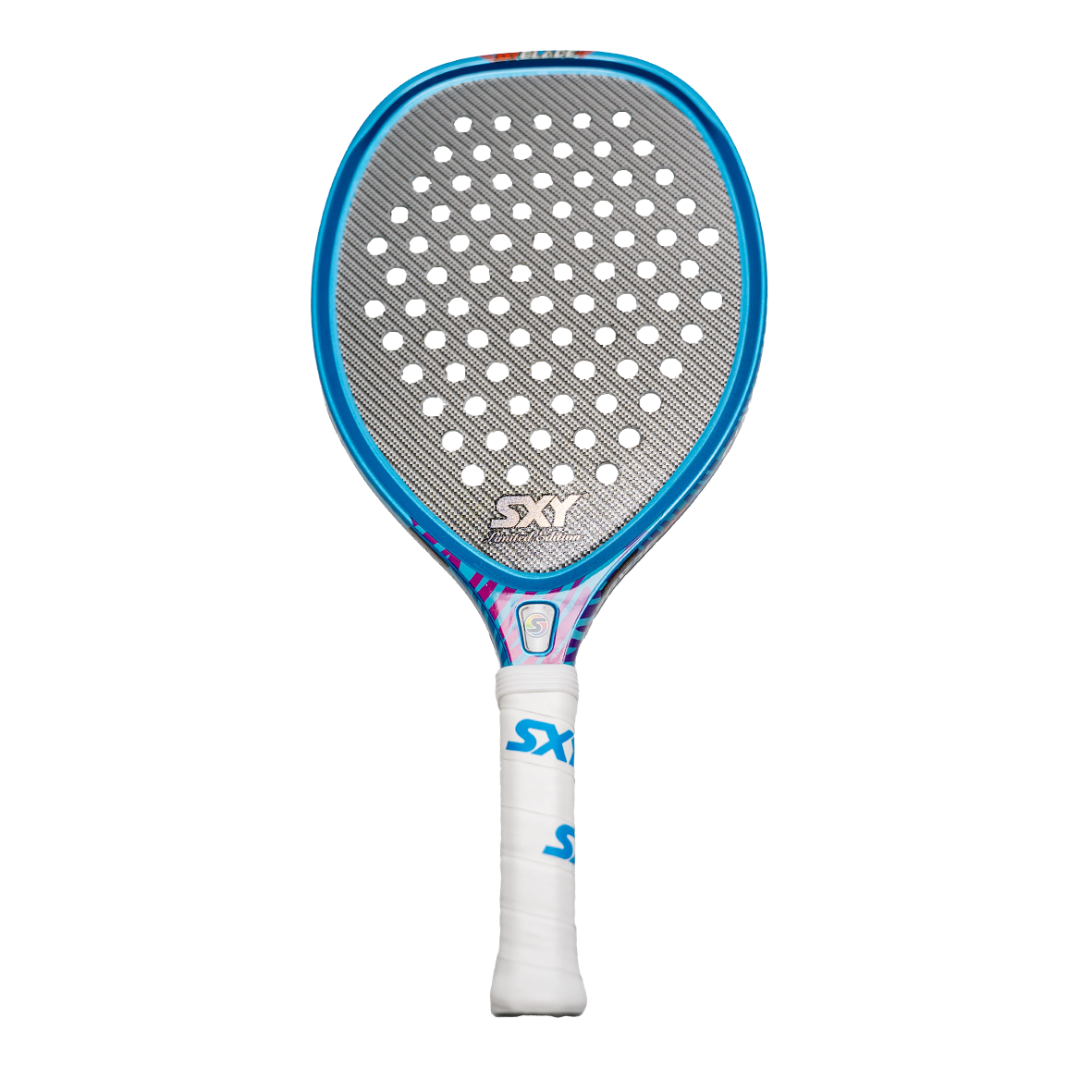 Sexy Blade 2.0 Limited Edition Paddle in Sky Blue Metallic Beach Tennis Racket